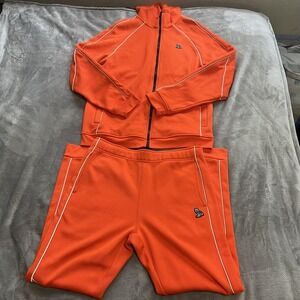 OVO October's Very Own Track‎ Suit Mens Medium Orange Hoodie Pants Set Owl Logo